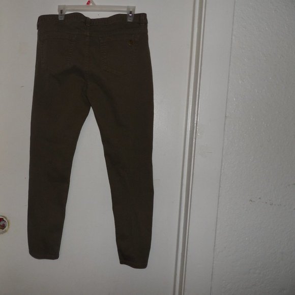 Micheal Micheal Kors Army Green Midrise Skinny Jeans Sz 12 - Picture 1 of 9